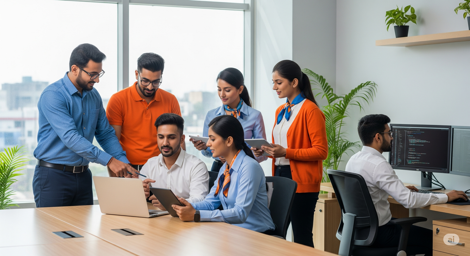 Professional IT team collaborating at Techevalior